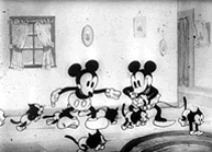 Mickey and Minnie Mouse in Mickey's Orphans